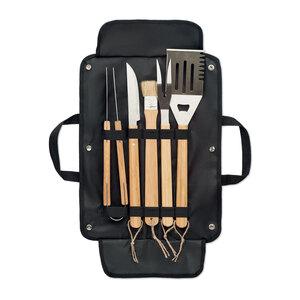 GiftRetail MO6537 - ALLIER 5 outils BBQ dans une pochette