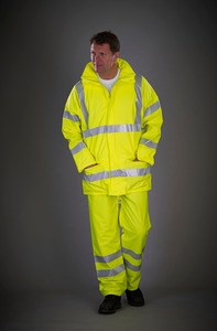 Yoko YHVS451 - Pantalon de pluie respirant Hi-Vis Soft Flex