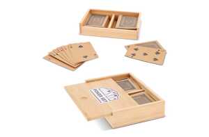 TopEarth LT90767 - Jeu de cartes à jouer dans une boîte en bambou