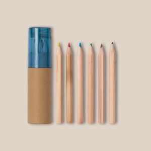 EgotierPro 50044 - Set de 6 peintures bois avec taille-crayon